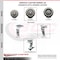 Service Caster 5 Inch Thermoplastic Rubber Caster Set with Ball Bearings 2 Brakes 2 Rigid SCC-20S520-TPRBF-TLB-2-R-2 - alternate 1